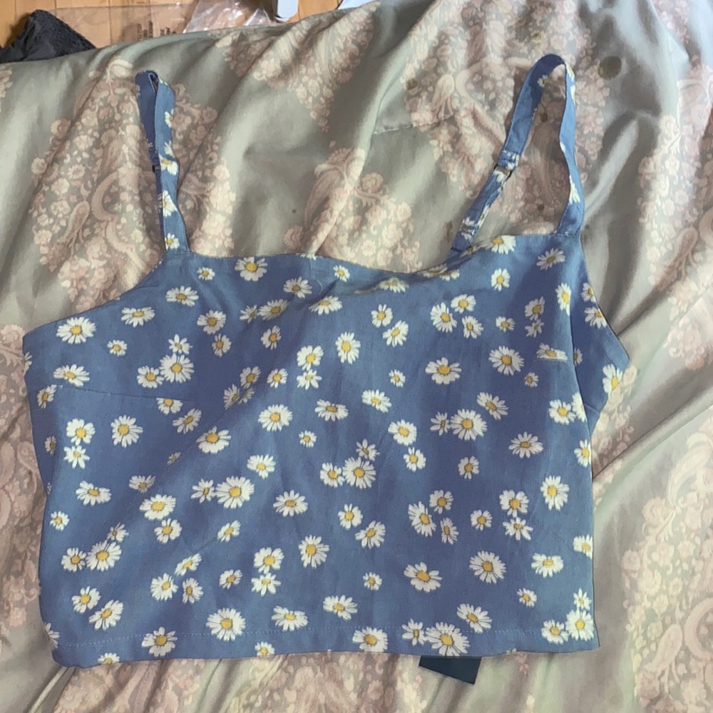 adjustable blue flower tank